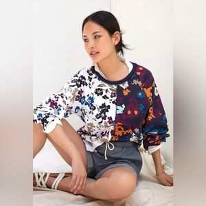 Maeve Anthropology Floral Sweatshirt Size Small